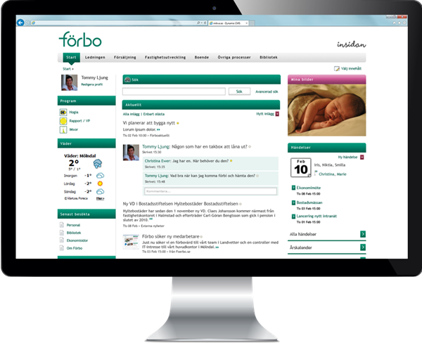 Förbo har byggt sitt sociala intranät på publiceringsverktyget Dynamix CMS